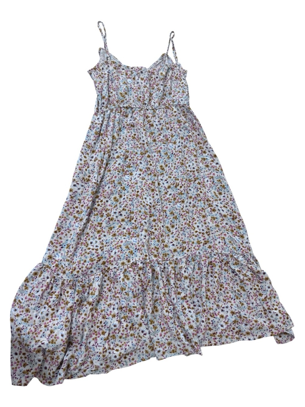 Mimi Chica White Floral Midi Sundress with Spaghetti Straps - Picture 5 of 8